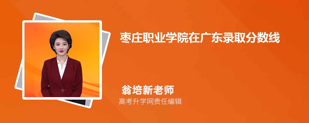 枣庄职业学院在广东录取分数线是多少？2024最低位次排名