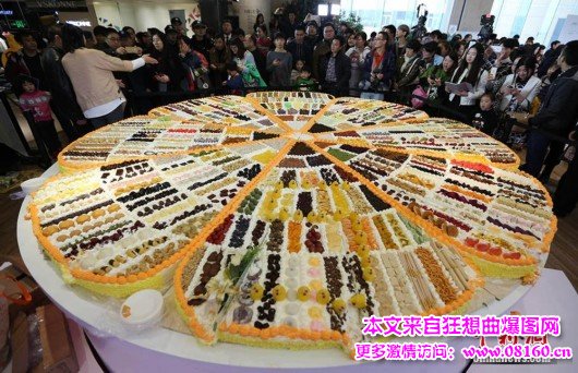 最有料蛋糕亮相南京 吸进近千市民品尝有啥料