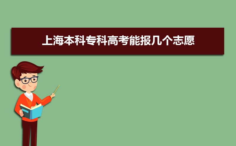 上海本科专科高考能报几个志愿(几个专科)
