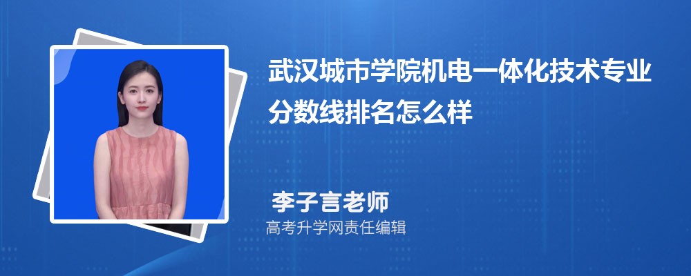 武漢城市學(xué)院的機電一體化技術(shù)專業(yè)分?jǐn)?shù)線(附2020-2022最低分排名怎么樣) 武漢城市學(xué)院的機電一體化技術(shù)專業(yè)分?jǐn)?shù)線(附2020-2022最低分排名怎么樣)